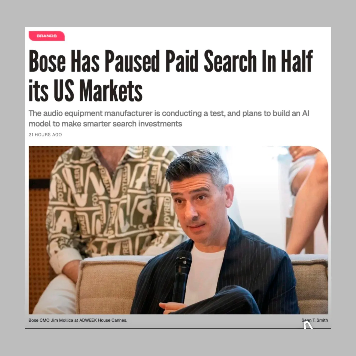 Bose paid search spending in the US market