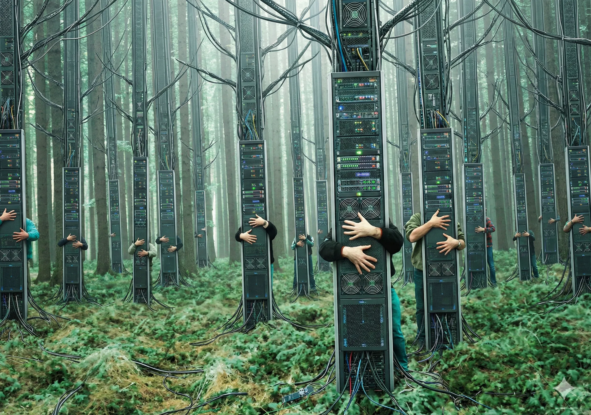 Portrait illustration representing the market signal: Synthetic relationships are competing for social interaction.