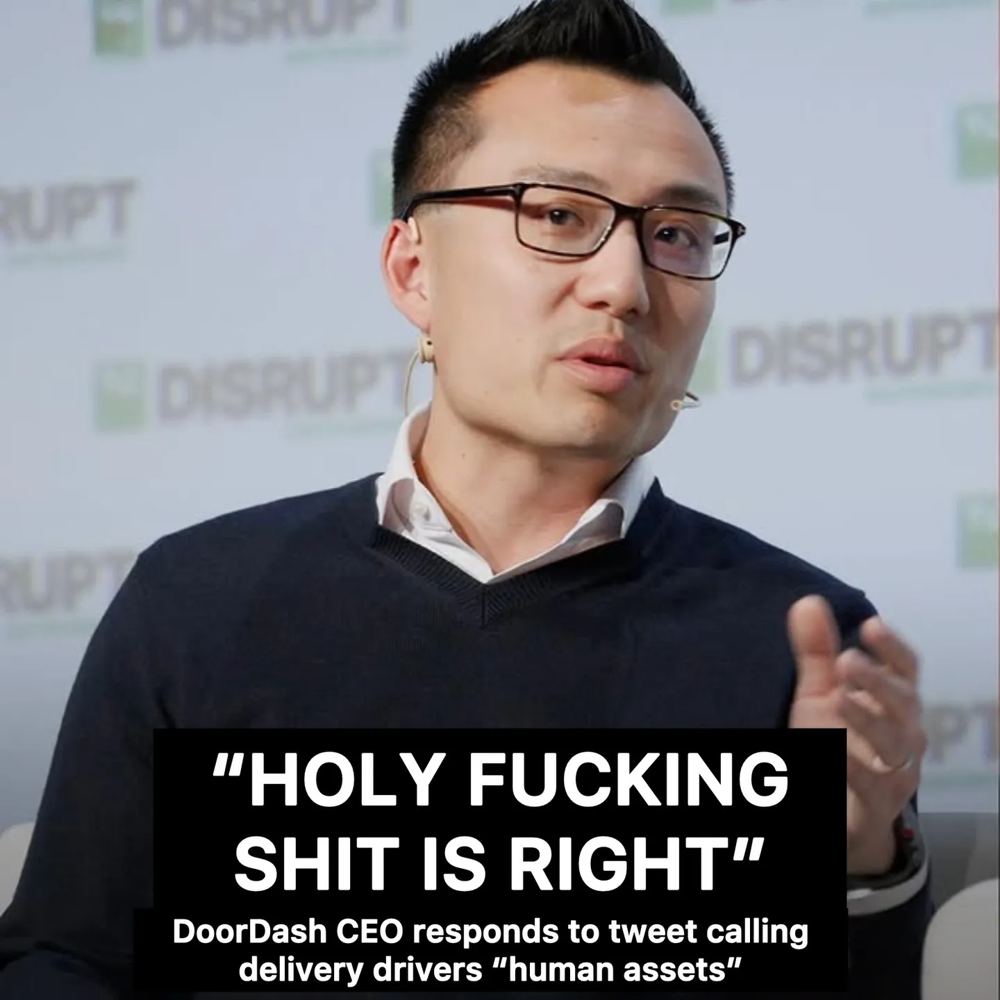 DoorDash CEO Tony Xu responding to AI-generated misinformation on Reddit